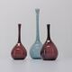 Set of 3 arthur percy scandinavian tulip vases for gullaskruf 1950