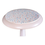 Terrazzo decor pedestal table