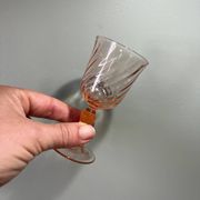 6 Rosaline twisted liqueur glasses