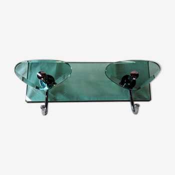 Max Ingrand coat rack sandher for Fontana Arte, green glass