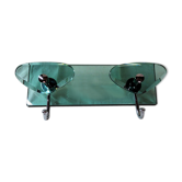 Max Ingrand coat rack sandher for Fontana Arte, green glass