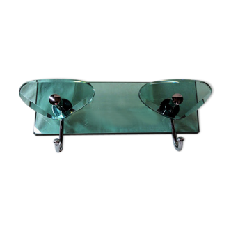 Max Ingrand coat rack sandher for Fontana Arte, green glass