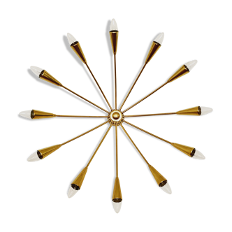 Plafonnier italien de couleur de Spoutnik moderne de milieu de siècle