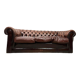Canapé chesterfield en cuir vintage