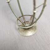 Indoor rotating plant holder 1960 bamboo and brass