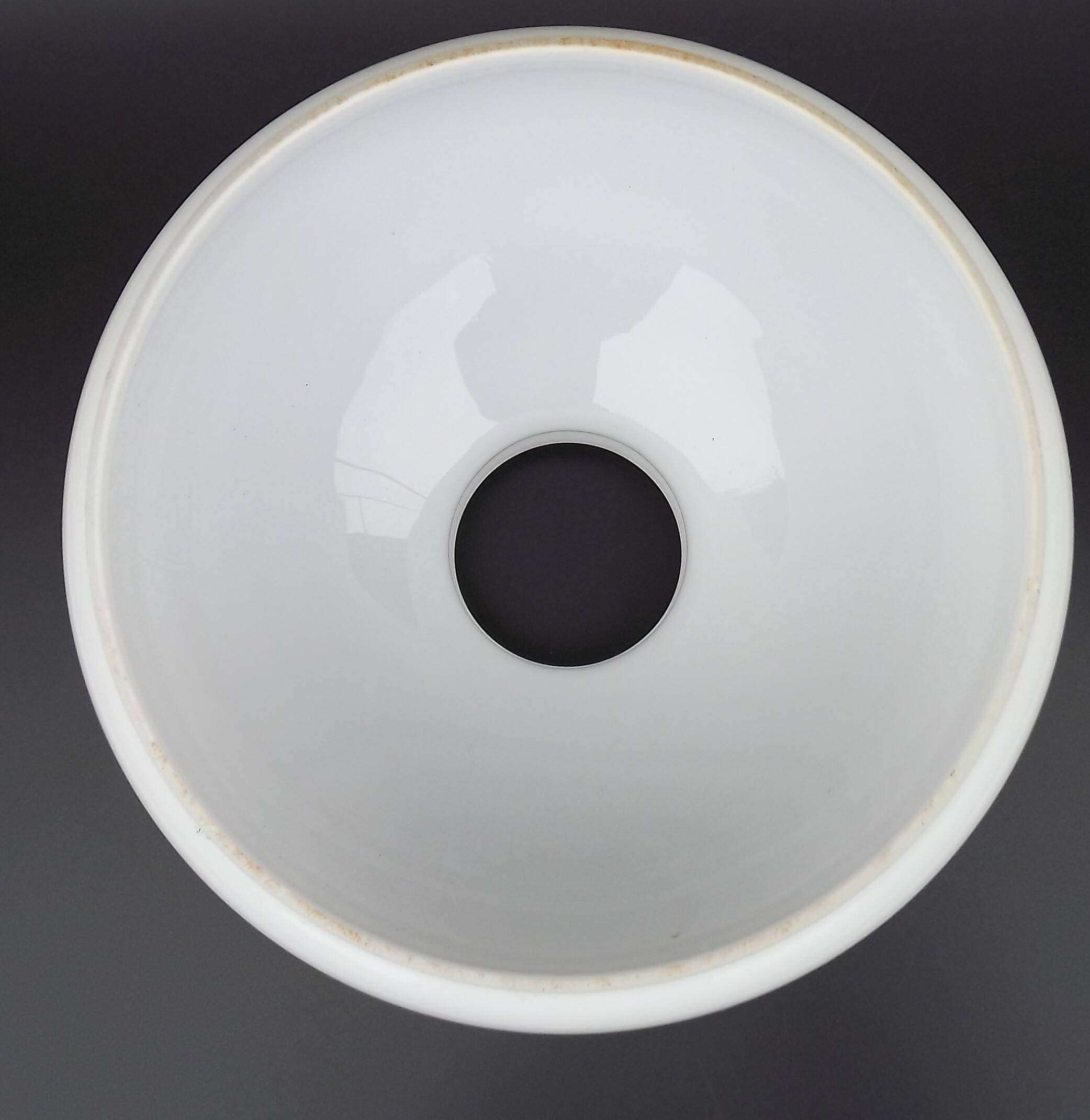 French Vintage White Opaque Glass Lantern Style Replacement Shade 0186