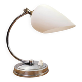 Art Deco lamp 1930 chrome and opaline