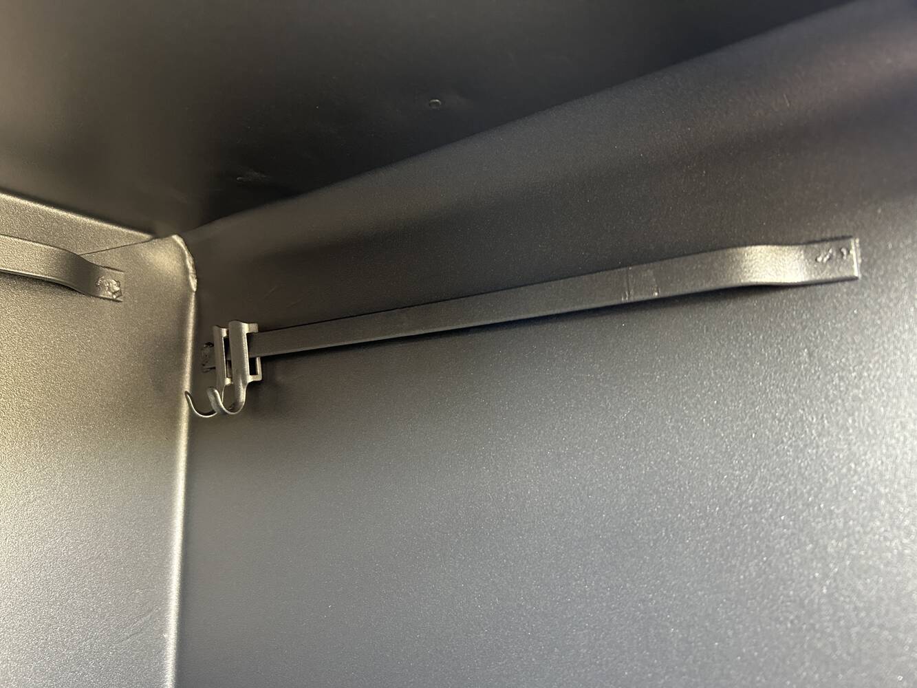 Metal kitchen cabinet, ball handles, 1950s