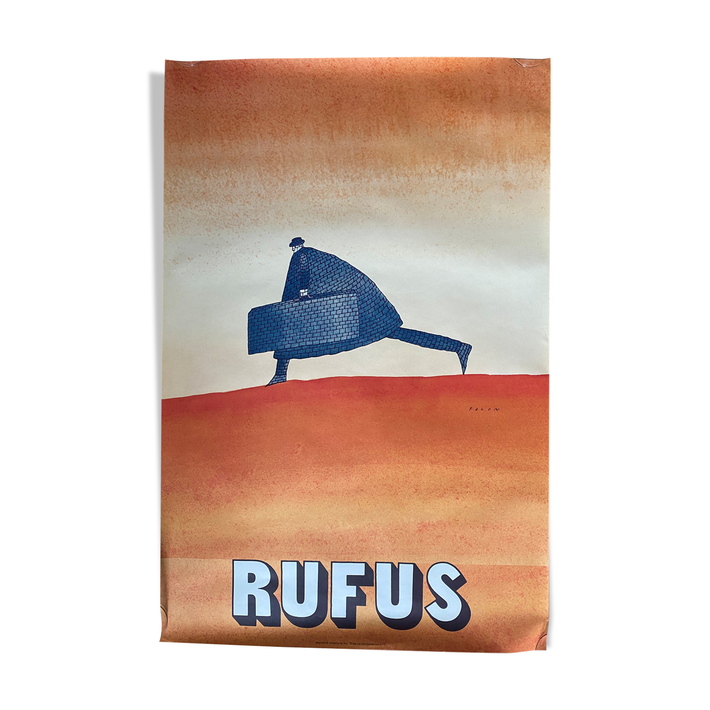 Original poster "Rufus" Folon 65x100cm 1974