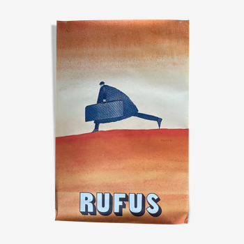 Affiche originale "Rufus" Folon 65x100cm 1974