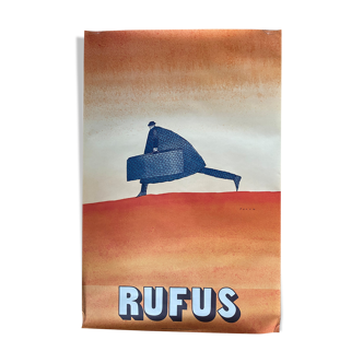 Affiche originale "Rufus" Folon 65x100cm 1974