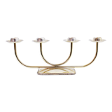 Silver metal candle holder