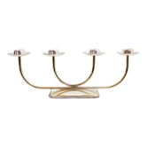 Silver metal candle holder