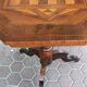 Table ancienne incrustée, jeu de dames, jeu d'échecs, Italie du XIXe siècle