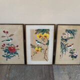 Trio of Japanese ornithological plates