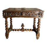 Table style Louis 13 en bois massif