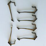 Pair of vintage brass hooks