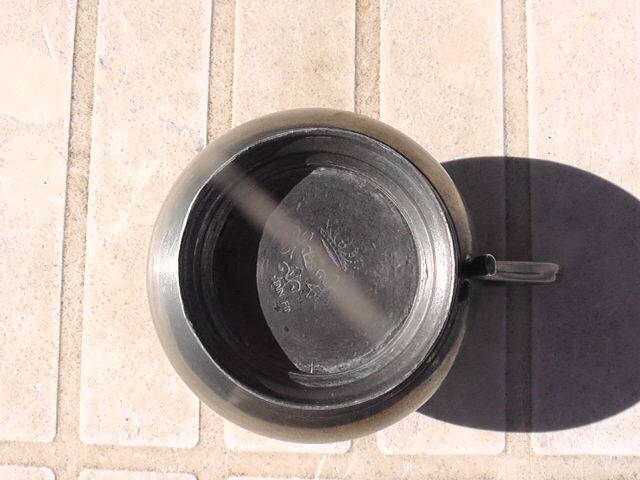 Fine pewter milk jug