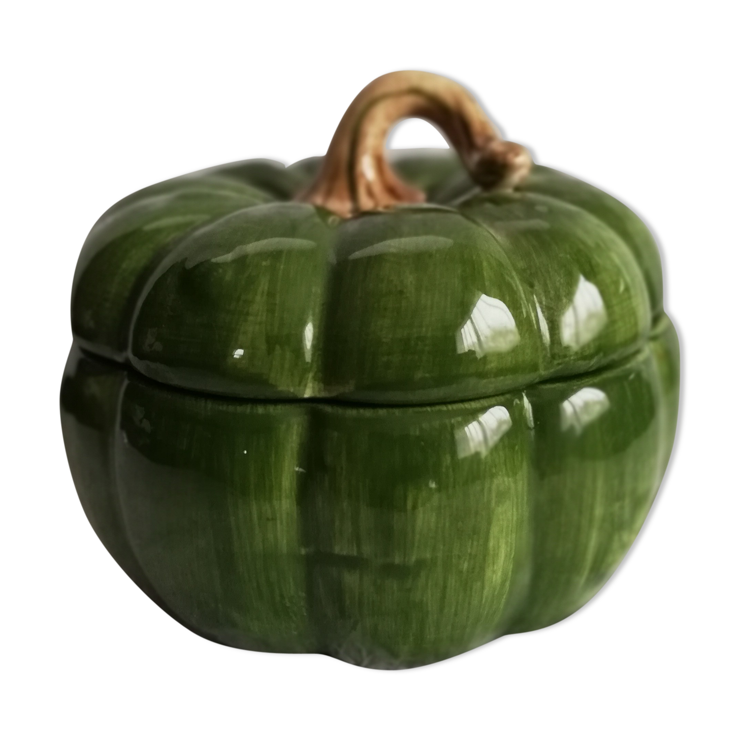 Vintage pumpkin ceramic pot