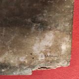 French vintage oil painting, L'Angelus des ecoliers, signed D. Ladrens