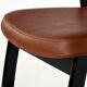 Set of 4 vintage wood and skai sled chairs