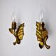 Pair of “leaf” wall lights, Italy, 1970