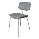 Chaise vintage en skaï et chrome