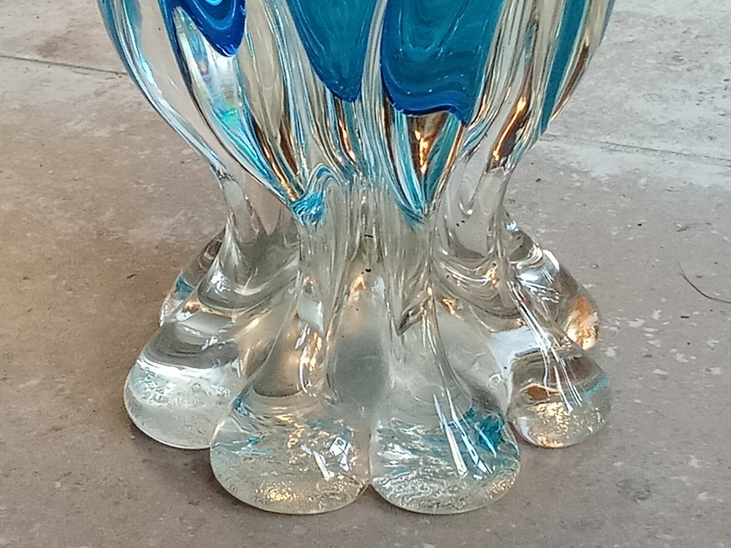 Large Murano cut vase
