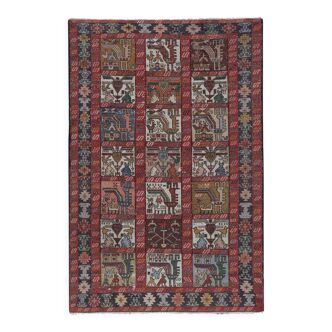 Tapis vintage turc de oushak tissé à la main 120x185 cm