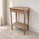 Occasional table / antique wooden dressing table with opening top