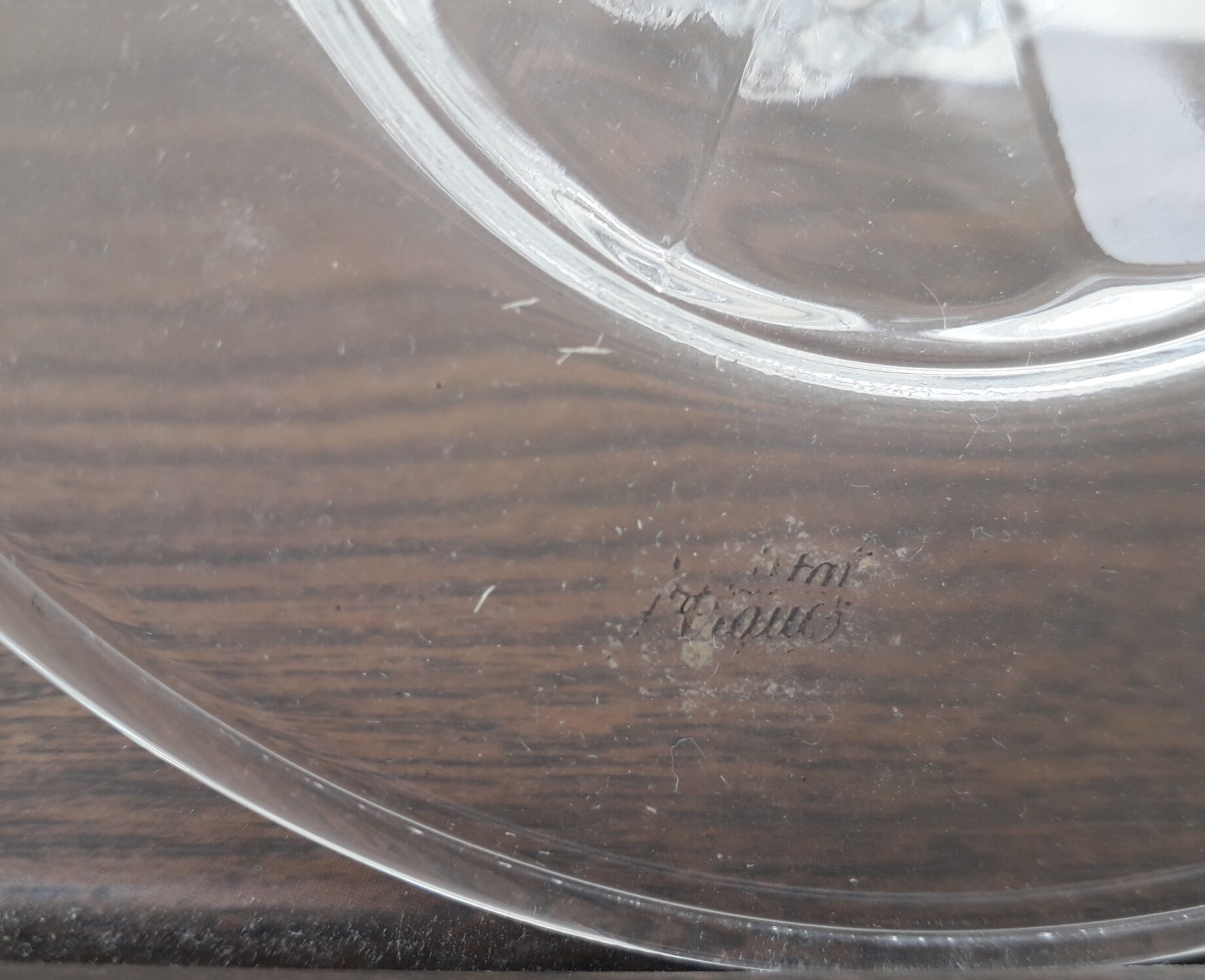 Pair of crystal candlesticks