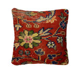 Housse de coussin de tapis turc vintage