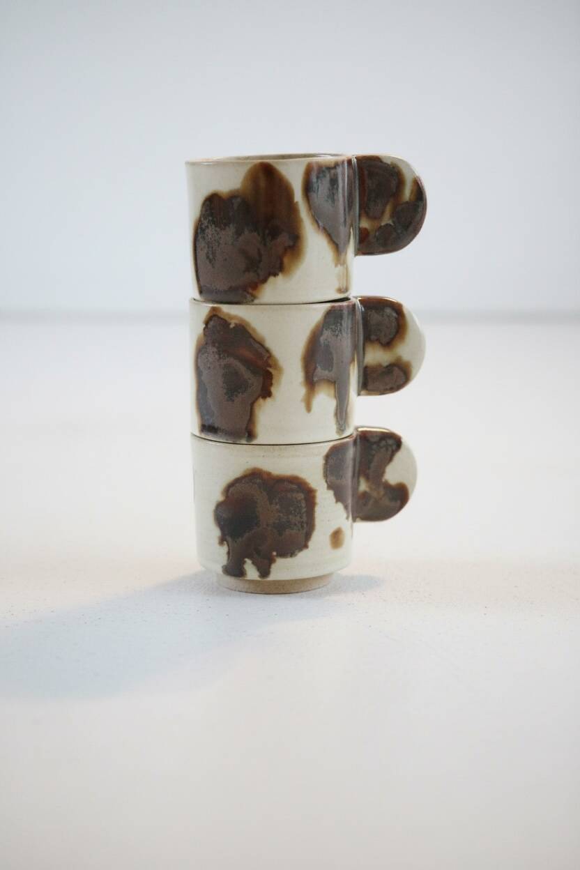 Cortado cup / Double espresso in stoneware "La Vache!" 🐄☕