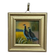 Mid-Century Oil on Panel – “Birds” by Unknown, Vintage & Framed