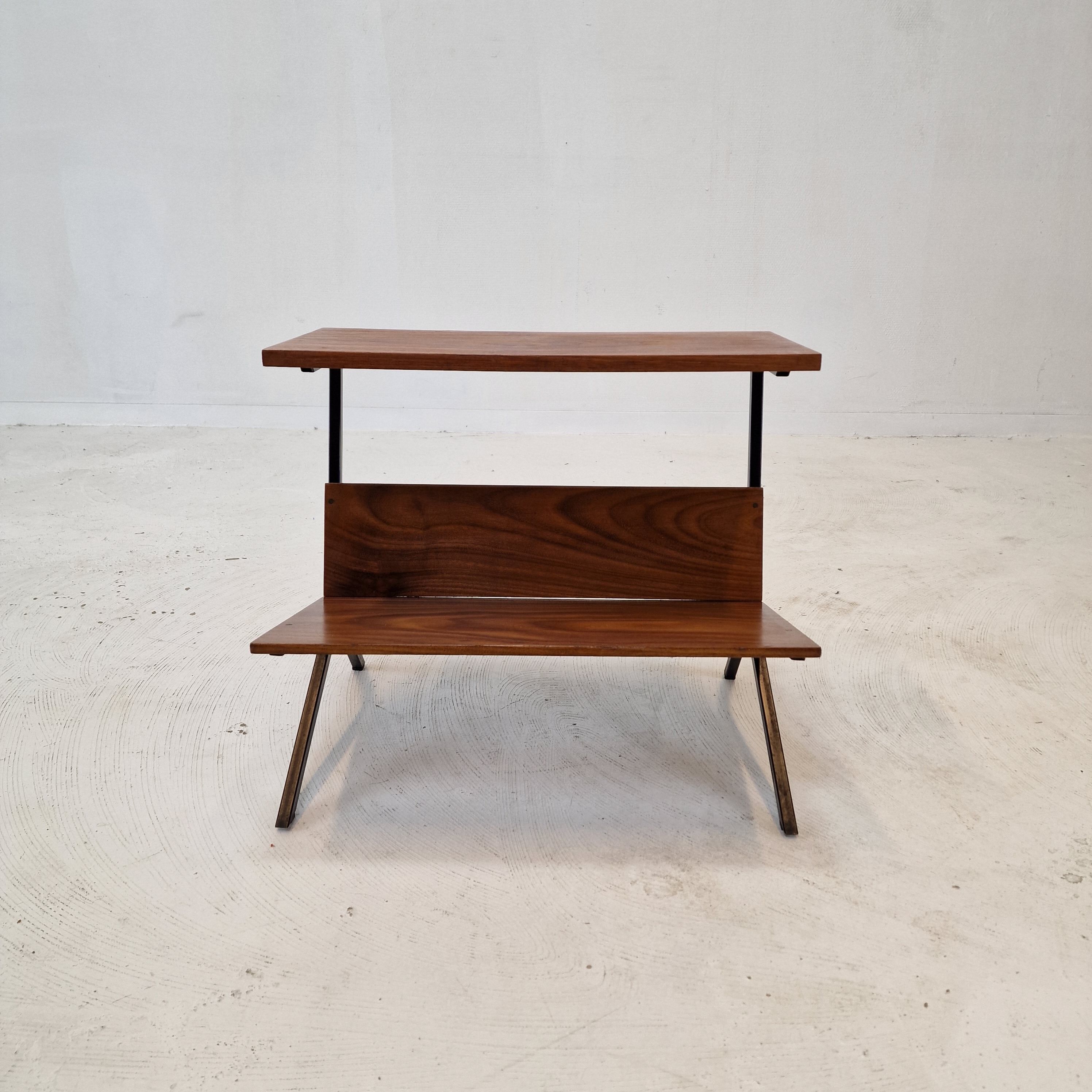 Mid century dutch side table or magazine rack, 1960's
