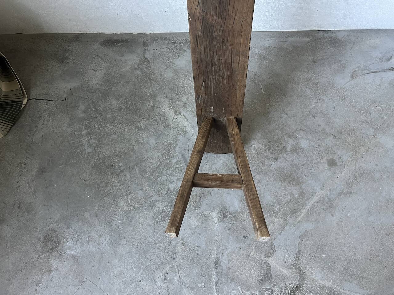Small solid walnut farm bench, 1950s