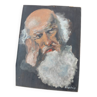 Painting on hardboard, early 20th century, signed