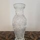 Vintage chiseled transparent glass vase