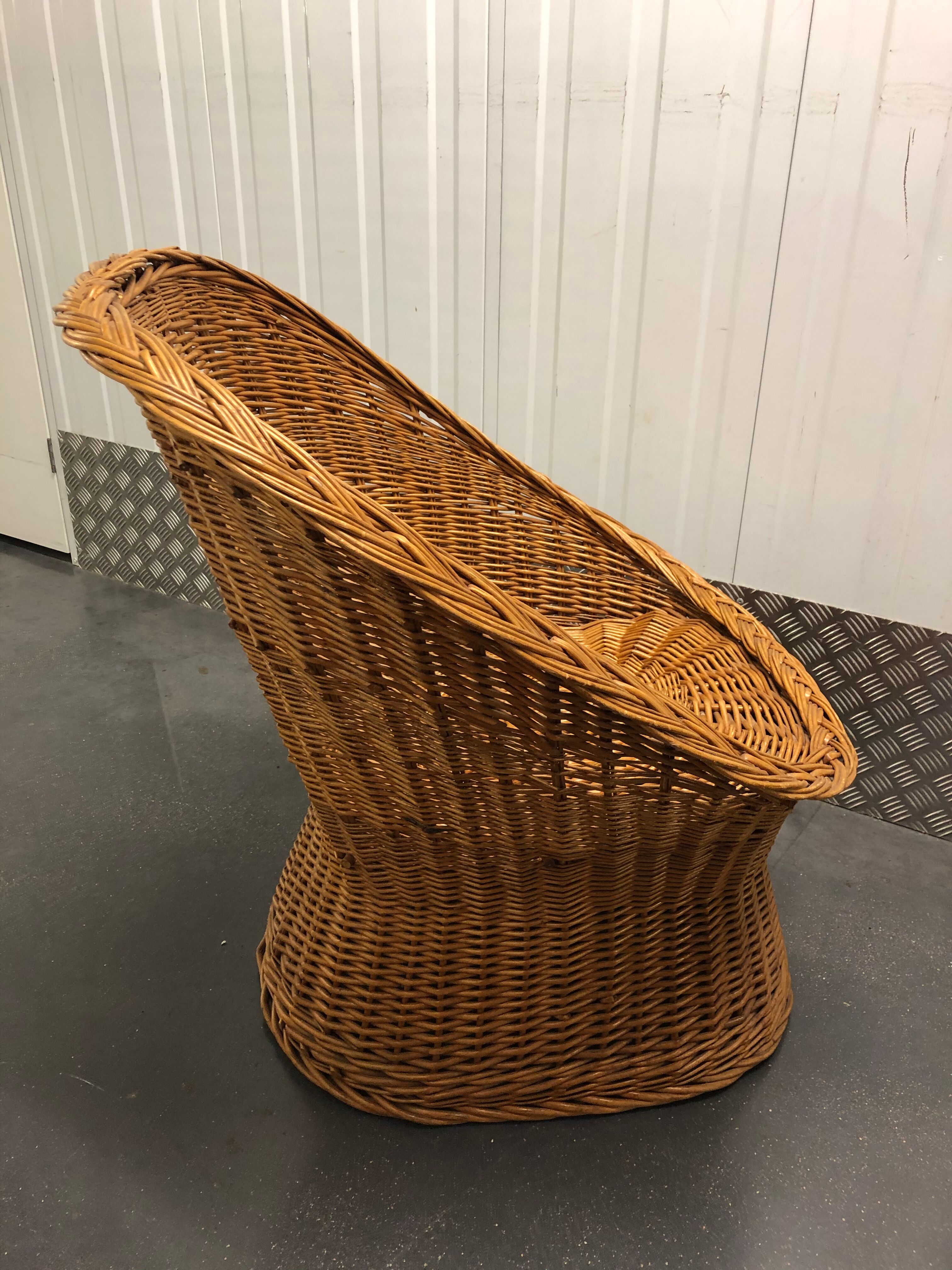 Rattan armchair around 1960