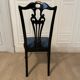 4 black lacquered chairs, 1970s