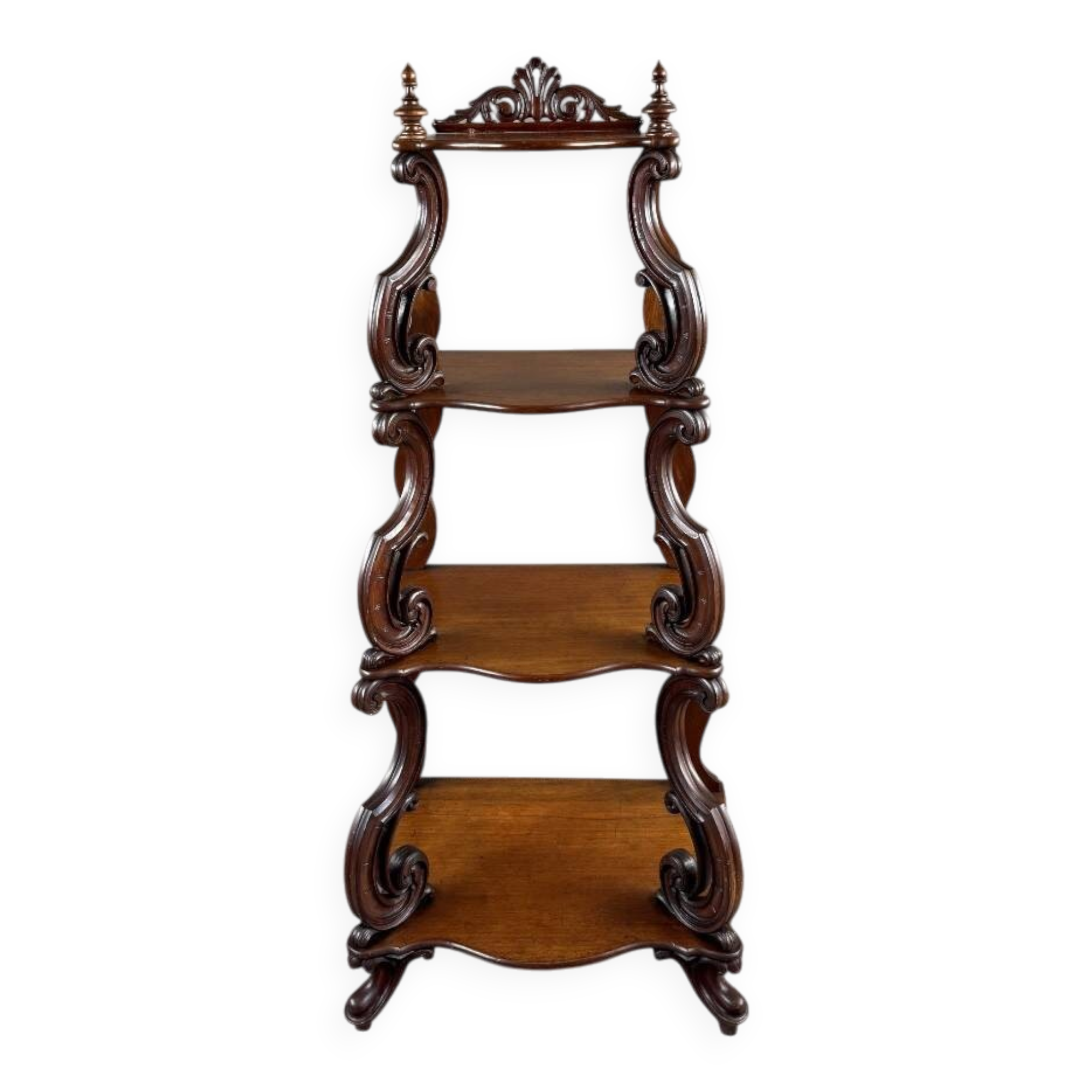 Étagère en chêne sculpté, XIXe siècle