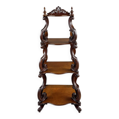 Étagère en chêne sculpté, XIXe siècle