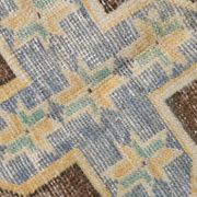 4x8 Mustard Yellow Wool Turkish Rug, Handmade Rug, 125x230Cm