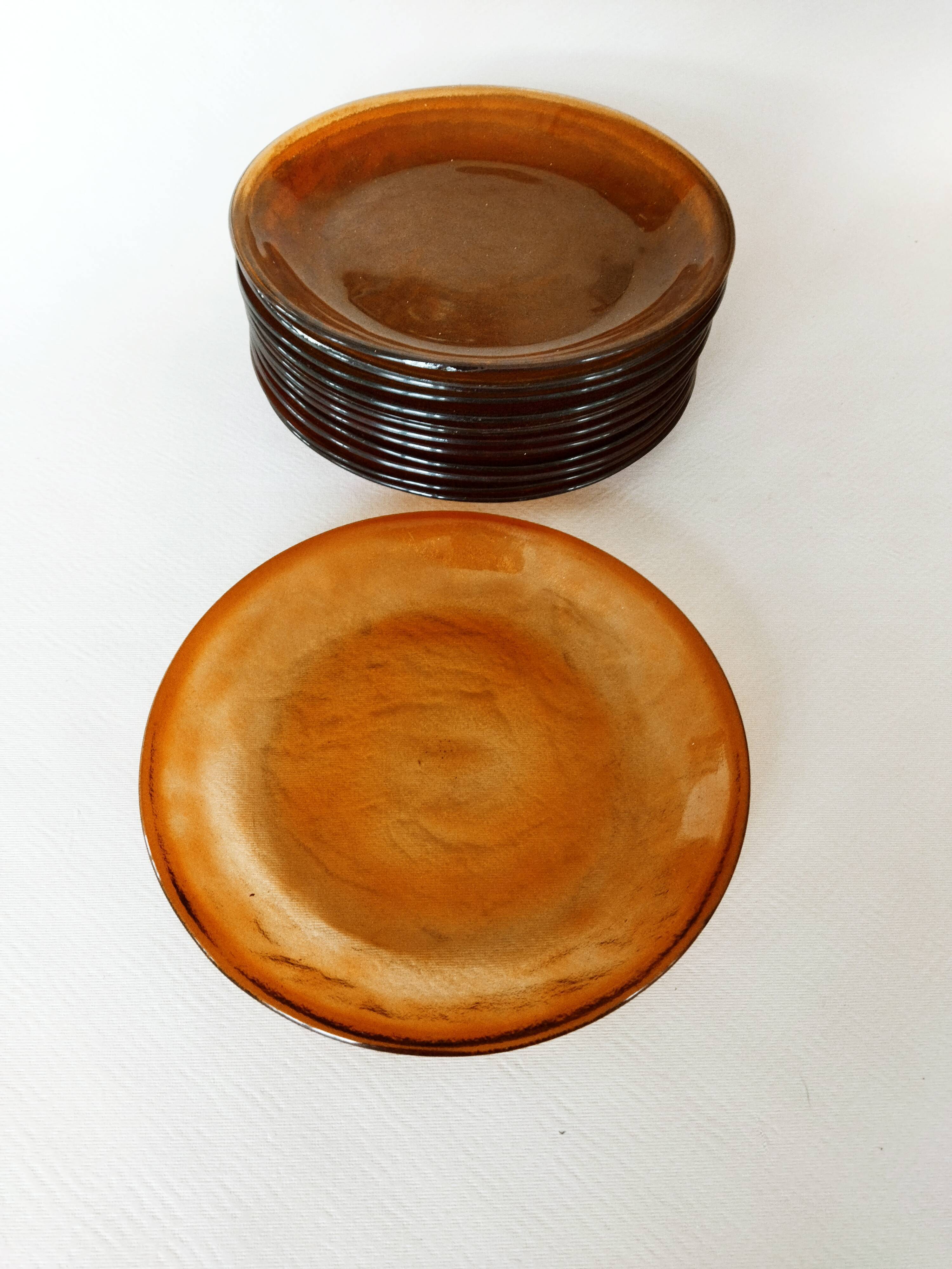 12 flat plates Arcoroc Sierra Ambre