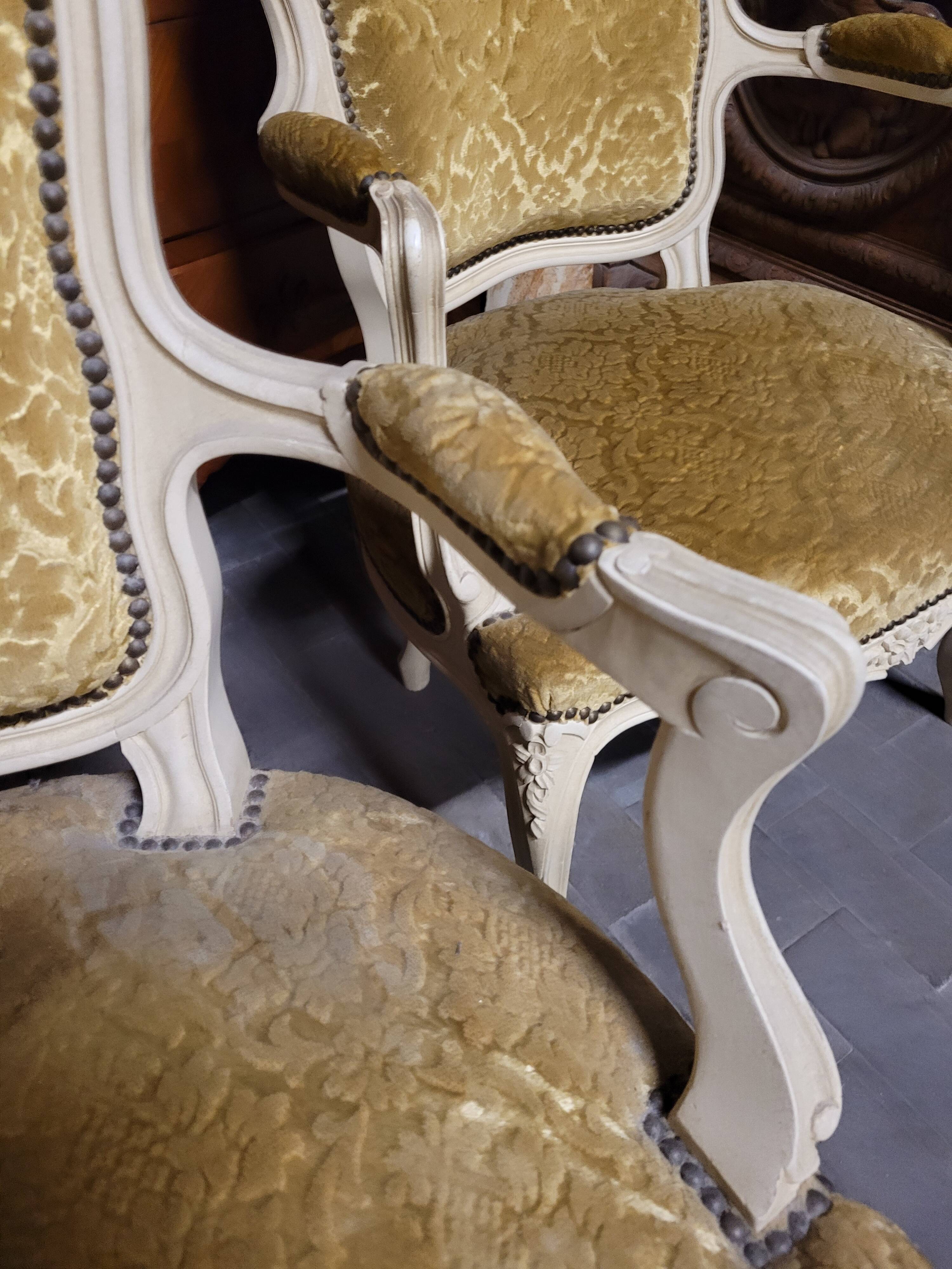 Pair of armchairs cabriolet louis xv