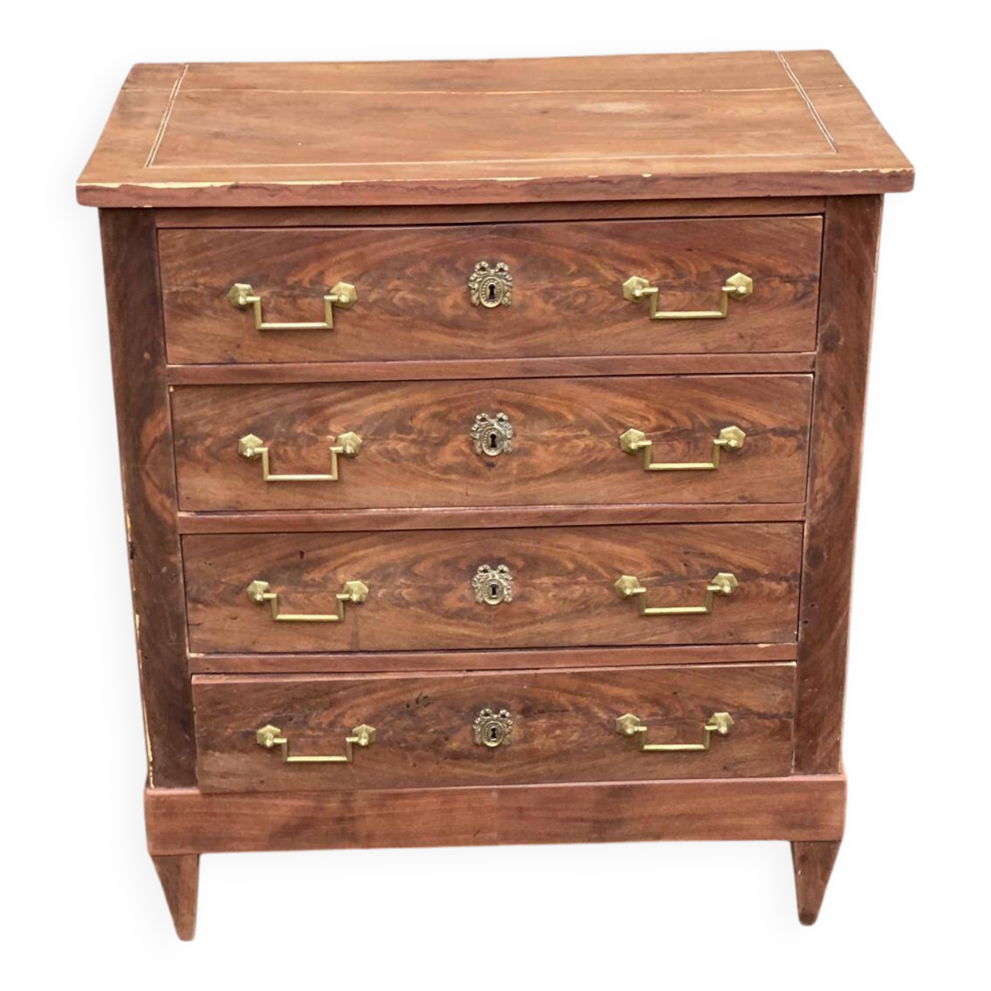 Louis XVI imperial chest of drawers renovated in 19th century mahogany
