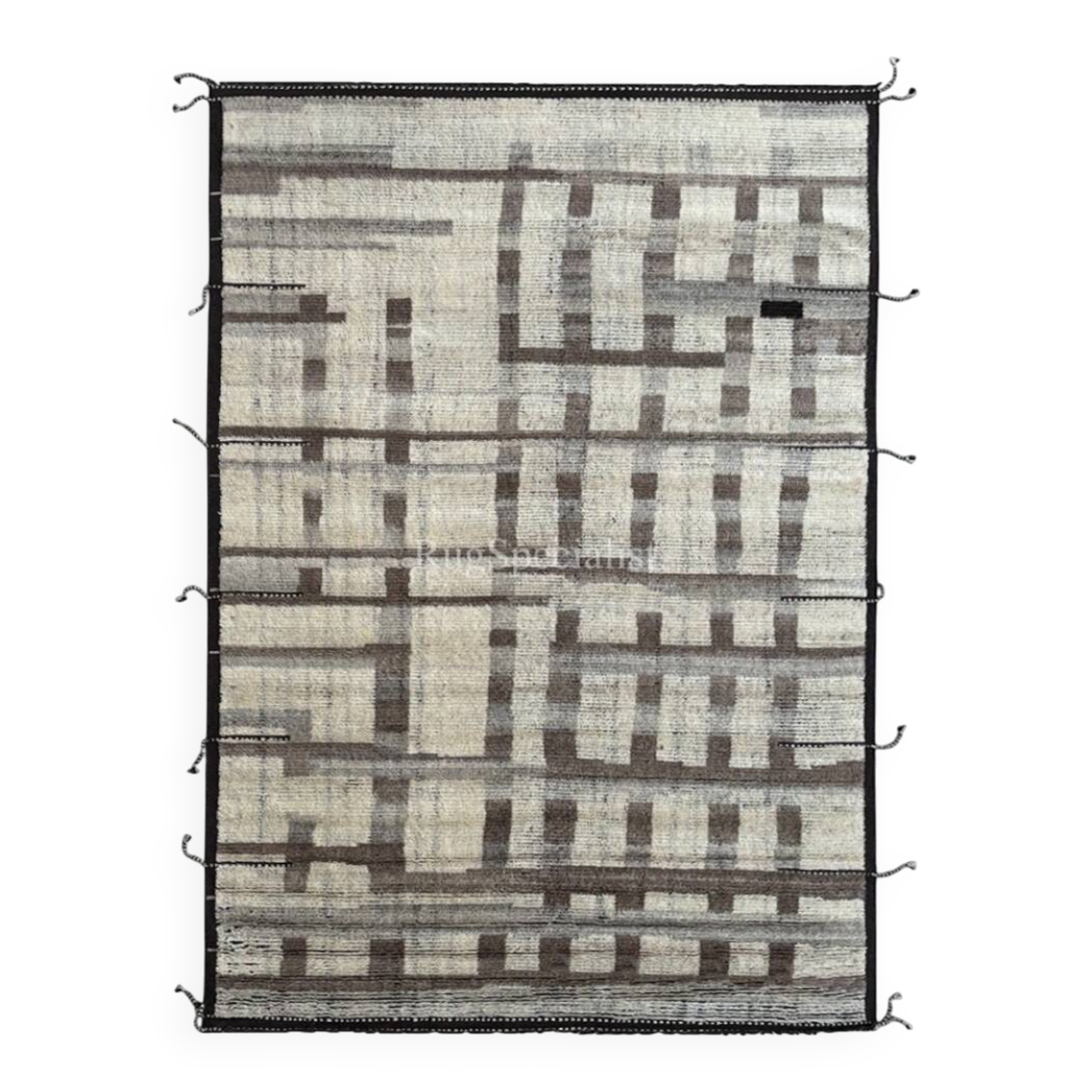 Beni Ourain Design Rug. Moroccan Design Carpet. 100% Wool. Custom Options Available