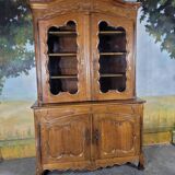 Louis XV period two-part glass sideboard