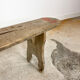 Antique elm wooden bench