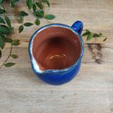 Carafe en Grès Bleu et Jaune à Motifs